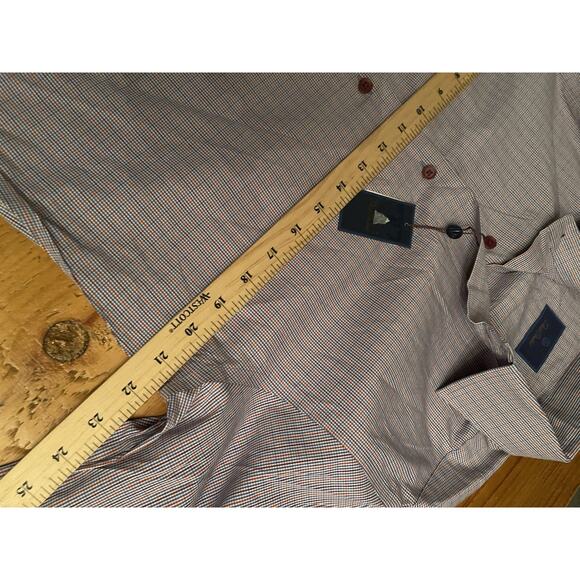 David Donahue Shirt Mens 15.5 34/35 Button Up Long Sleeve Dress Shirt Check out - Picture 6 of 11